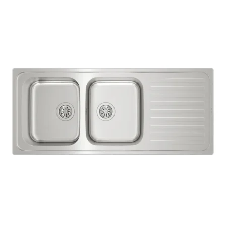 Teka Inset stainless steel sink with two bowls and one drainer 10119023
