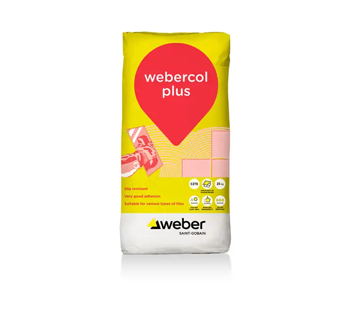Weber webercol Plus – High-Performance Cementitious Tile Adhesive White (25 kg)