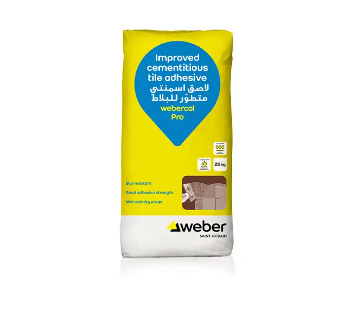 Weber webercol Pro – High-Performance Cementitious Tile Adhesive Grey (25 kg)